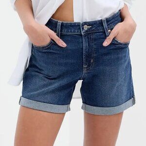 GAP 5" Mid Rise Denim Shorts in Dark Blue NWT New